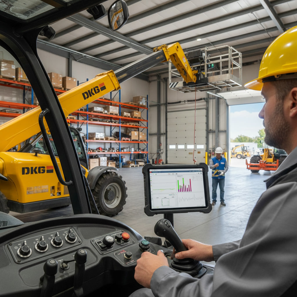 Safety device testing during telehandler annual inspection